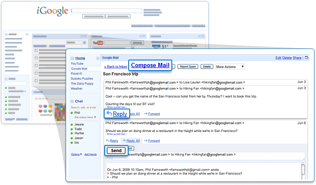Gmail gadget